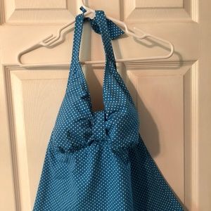 Lands End 18 Blue Tankini Top